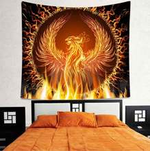 Simsant Fire Phoenix Tapestry Moon Flower Bohemian Hippie Wall Hanging Tapestries for Living Room Bedroom Home Dorm Decor 2024 - buy cheap