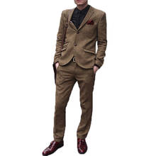 Mans Suits For Wedding Tweed Tuxedos Groom Wear Best Man Wear Wedding Dress Prom Dresses Business Suit 2Piece Suit(Jacket+Pants) 2024 - buy cheap