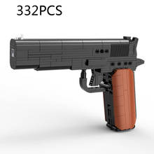 Pistola montar de brinquedo, arma militar moderna de blocos de construção de pistola estados unidos mminiatura com tiro de plástico coleção de bala 2024 - compre barato
