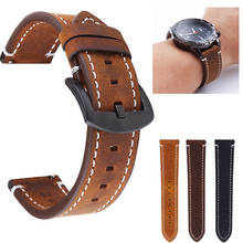 18 19 20 21 22 24mm Retro Genuine Leather Band For Samsung Galaxy Watch 42mm 46mm Strap Gear S2 S3 Wristband For Amazfit Bands 2024 - buy cheap