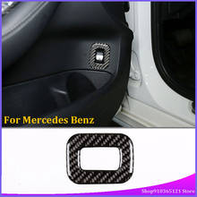 For Mercedes Benz C Class W205 GLC X253 2015-2019 Real Carbon Fiber Driver Side Taildoor Switch Frame Stickers Car Accessories 2024 - buy cheap