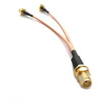 1 into 2 Y Type Splitter Adapter SMA Female Nut Switch 2X SMA Male RF Coax Cable RG316 15cm 6" 2024 - buy cheap