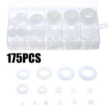 175pcs/set Durable White Nylon Washer Set Insulated Hard Nylon Washer Ring Kit M2 M3 M4 M5 M6 M8 M10 M12 M14 M16 M18 2024 - buy cheap