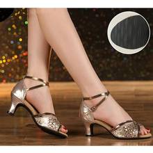Zapatos de salón modernos de Salsa y tango para niña y mujer, calzado de baile latino, zapatos plateados de talla grande 2024 - compra barato