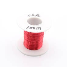 Alambre magnético de cobre esmaltado QA, cable magnético rojo para bobina de inductancia, relé, medidor eléctrico, bobinado, 1 pc100m, 100m x 0,2mm 2024 - compra barato