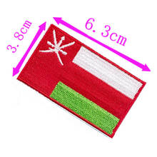 Parche bordado con bandera de país de Omán, 6,3 cm de ancho, parche para planchar, bordado, raya, paz, letra T 2024 - compra barato