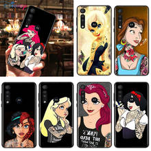 Capa da princesa da disney para motorola, capa para celular motorola edge g stylus one fusion mark hyper g9 g8 e7 e6 plus play power lite 2024 - compre barato