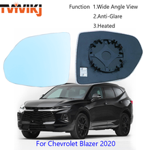 TVYVIKJ-Espejo Retrovisor lateral de cristal azul, lente para Chevrolet, Blazer, 2020, gran angular, antideslumbrante, para puerta 2024 - compra barato