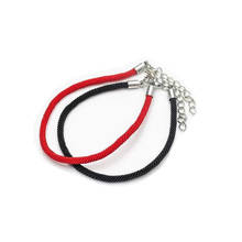 10Pcs 3mm*19.5cm Braided Line Red Rope Bracelet + lobster clasp + metal chain DIY Handmade Jewelry Accessories Female Men Gift 2024 - buy cheap