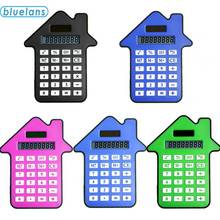 12 Digit Mini portable hut shape calculator Desktop Solar Calculator with Big Buttons, Financial Accounting Tool, School Student 2024 - buy cheap