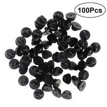 100pcs Clutch Rubber Pin Backs Keepers Replacement Uniform Badge Comfort Fit Tie Tack Lapel Pin Backing Holder Clasp (Black) 2024 - buy cheap