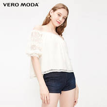 Vero Moda Women's Laced Boat Neck Blouse Chiffon Tops | 31926X502 2024 - buy cheap