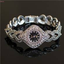 Серебряные 925 браслеты для женщин Красивые и элегантные модные женские часы-браслет из серебра S925 пробы 2019 Новая мода 2024 - купить недорого