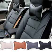 1pc Neck Pillow Auto Seat Cover Head Neck Rest Cushion PU leather Car Headrest Headrest Pillow Automobiles Accessories 2024 - buy cheap