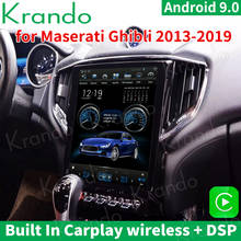 Krando Android 9.0 12.1" Verticial Screen Car Navigation System For Maserati Ghibli 2013-2019 Radio Player Carplay BT DSP 2024 - buy cheap