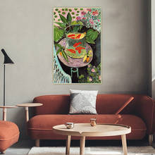 Citon-pintura al óleo de pez dorado para decoración del hogar, cartel de imagen para decoración de pared, sala de estar 2024 - compra barato