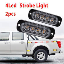 Luz de advertencia estroboscópica para coche, remolque, camión, motocicleta, indicador lateral, intermitente, 2x12-24V, 4LED 2024 - compra barato