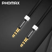Phomax 3.5mm jack cabo de áudio para iphone x samsung xiaomi 3.5mm aux cabo auxiliar macho para macho cabo de áudio para carro mp3/4 jack 2024 - compre barato