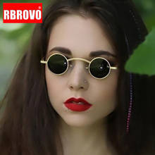 RBROVO-gafas De Sol redondas pequeñas para mujer, lentes De Sol De diseñador, Retro, De alta calidad, espejo, 2021 2024 - compra barato