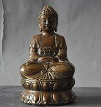 chinese buddhism bronze sakyamuni Shakyamuni Tathagata Buddha seat lotus statue 2024 - buy cheap