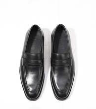 Zapatos de cuero genuino de alta calidad para hombre, mocasines informales sin cordones, hechos a mano, estilo Retro, para invierno 2024 - compra barato