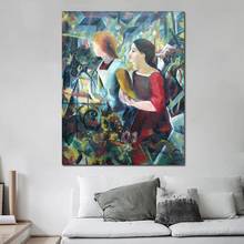 HD Prints Home Decor August Macke Two Girls Canvas Poster Abstract Painting Wall Art Modular Picture Framework For Living Room 2024 - buy cheap