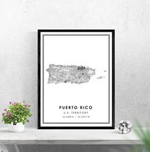 Puerto Rico State US United States map print poster canvas | Puerto Rico State US United States city map print poster canvas 2024 - buy cheap