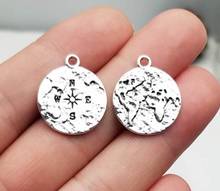 20pcs/lot--20x17mm,map cham,Antique silver plated Compass charms,DIY supplies,Jewelry accessories 2024 - buy cheap