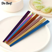 Hashi quadrados para sushi, 1 par de utensílios de mesa de aço inoxidável multicolorido dourado ou prateado para casamento, festa em casa, materiais de festival 2024 - compre barato