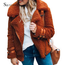 Winter Warm Fleece Faux Fur Women Coat Vintage Fluff Sherpa Teddy Bomber Jacket Korean Female Overcoat Fuzzy Clothes Plus Size 2024 - buy cheap