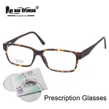 Montura de gafas Retro, gafas graduadas personalizadas para miopía, lentes de resina con relleno, gafas cilíndricas, marca Rui Hao 2024 - compra barato