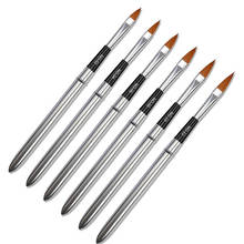 6PCS/Set UV Gel Nail Brush Set Alloy Nail Art Decoration Brushes Pen Set UV Gel Polish Art Tool Varnish Painting Dotting Pen 2024 - buy cheap