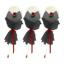 Balão luminoso de led com rosas para decoração, balão transparente, dia dos namorados, de aniversário, casamento, 3 pçs 2024 - compre barato