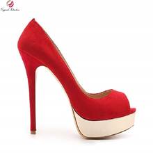 Zapatos de tacón alto con punta abierta para mujer, calzado de fiesta, boda, Stiletto, talla grande 35-45 2024 - compra barato
