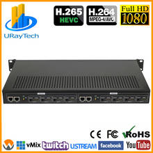 Codificador de transmisión de vídeo en vivo, decodificador IPTV HD de 8 canales, HDMI a HTTP, RTSP, RTMP, HLS, 1U, MPEG-4, H.264, 8 canales 2024 - compra barato