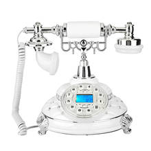 MS-8315A-teléfono fijo de estilo Retro para el hogar y la Oficina, accesorio europeo Chapado en plata, con piedras preciosas, con retroiluminación 2024 - compra barato