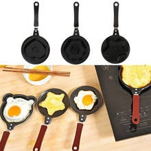 1pc mini ferro antiaderente ovo frigideira bonito panela panqueca omelete pote moldes panelas dos desenhos animados pequeno-almoço cozinha ferramentas 2024 - compre barato