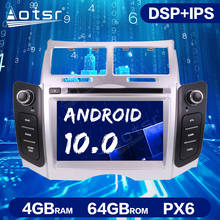 Para toyota yaris 2005-2011 rádio do carro navegação gps áudio multimídia player android 10.0 px6 4gb + 64gb dsp unidade de cabeça estéreo automático 2024 - compre barato