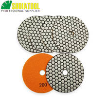 SHDIATOOL 6pcs 125mm #200 dry polishing pads diameter 5inch Resin bond diamond flexible grinding disc 2024 - buy cheap