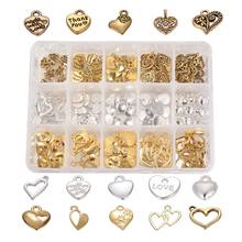 A variety of heart-shaped alloy pendant accessories diy jewelry accessories handmade material package 2024 - buy cheap