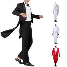 Oeak 2020 Classic Formal Men Tuxedo Blazers Suit Set Solid Sequin Tailcoat Tuxedo Wedding Groom Suits Sets Men Stage Costume New 2024 - buy cheap