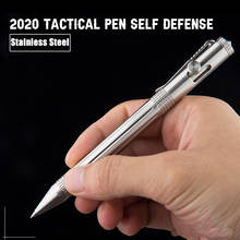 Caneta tática de autodefesa, caneta militar de aço inoxidável portátil para escrita e acampamento ao ar livre 2024 - compre barato