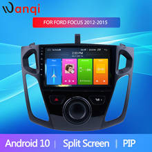 Radio con GPS para coche, reproductor multimedia con Android 10, de 9 pulgadas pantalla dividida, estéreo, BT, WIFI, sin DVD, para Ford Focus 2012, 2013, 2014, 2015 2024 - compra barato