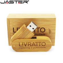 JASTER-unidad Flash USB de madera, pendrive con rotación de 8GB, 16GB, 32GB, 64GB, LOGO gratuito, más de 10 unidades 2024 - compra barato
