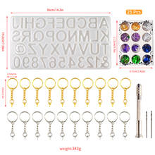 TC124 Alphabet Resin Molds Set 26 English Letter Craft Epoxy Silicone Mold KeyChain Pendant DIY Jewelry Making Tools 2024 - buy cheap