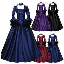 Costumebuy Gothic Medieval Dress Cosplay Carnival Halloween Costume Women Retro Vestidos Court Long Robe Noble Princess Party 2024 - buy cheap
