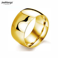 Anillo de acero inoxidable 316L a la moda JeeMango oro/Blanco/Negro ancho para hombre anillo de boda Anillos De Compromiso joyería OGJ318 2024 - compra barato