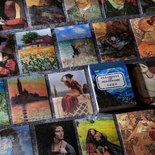 Journamm-pegatinas de Material con patrón Vintage para decoración, Mini libro de pegatinas para tarjetas LOMO, papelería creativa, DIY, 50 unids/paquete 2024 - compra barato