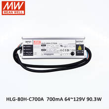 MEAN WELL HLG-80H-C700A 64V~129V 700mA 90W LED Power Supply waterproof IP65 Current Adjustable Constant Current Mode LED Driver 2024 - buy cheap