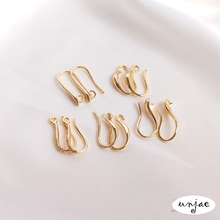 Custom 14K ear hook thickened with bead support ear needle accessories handmade tassel earrings earrings diy material 2024 - buy cheap